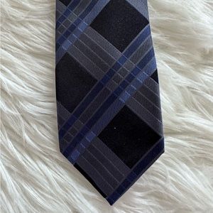 Kenneth Cole Plaid Tie - Blue/Black